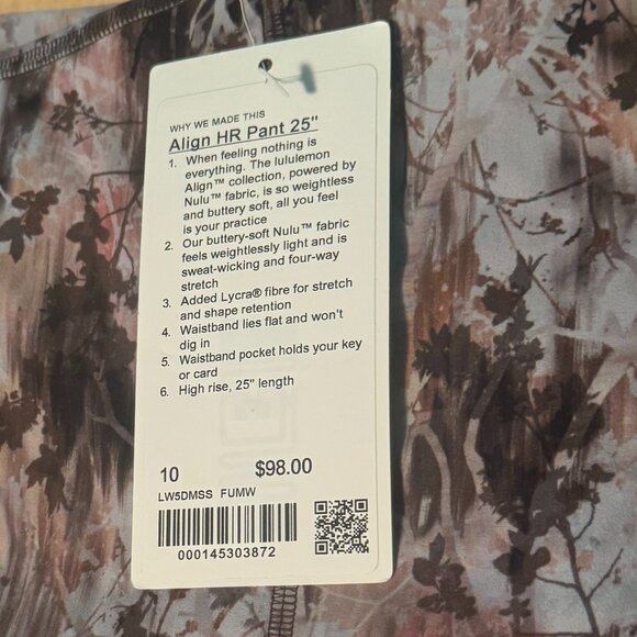 lululemon align leggings ~ 10 ~ NWT - Picture 3 of 3